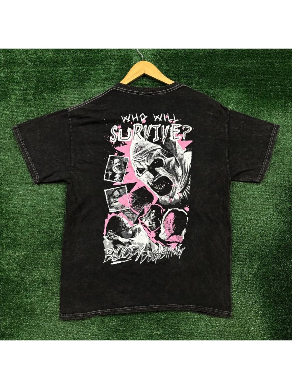 Bloody Disgusting x Terrifier Art the Clown Mineral Wash Oversized T-Shirt M